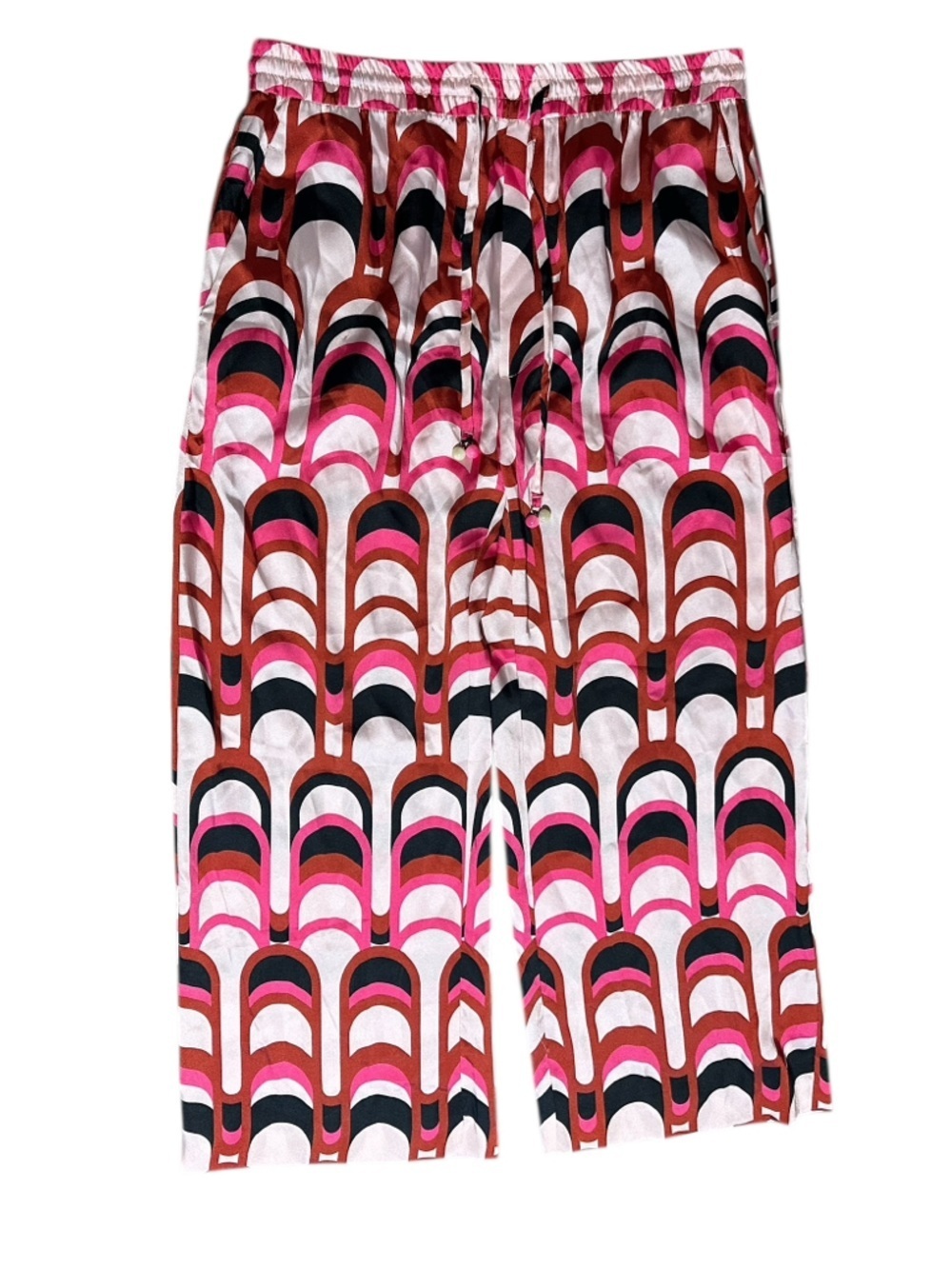 Zara geometric print elastic waist pants l - Picture 2 of 9